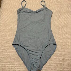 WEAR MOI light blue pinch front leotard size S